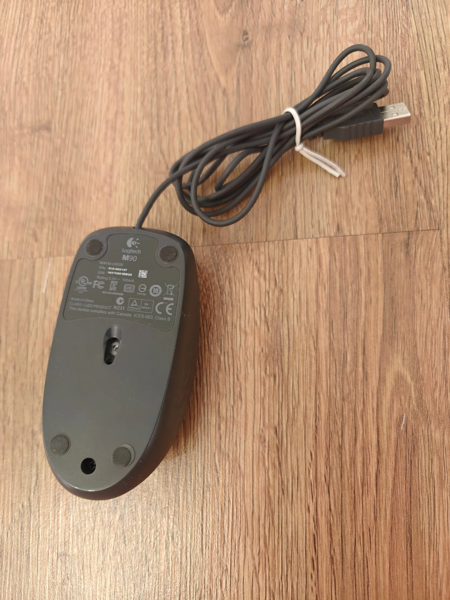 Мышь Logitech М90 , длинный провод 1,8 м - миниатюра 6