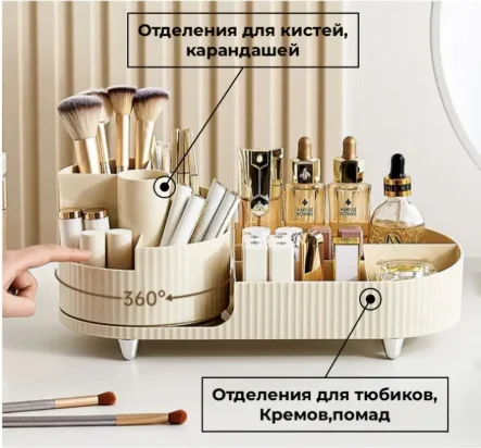 Поворотный органайзер для косметики канцелярии Б/У - миниатюра 6