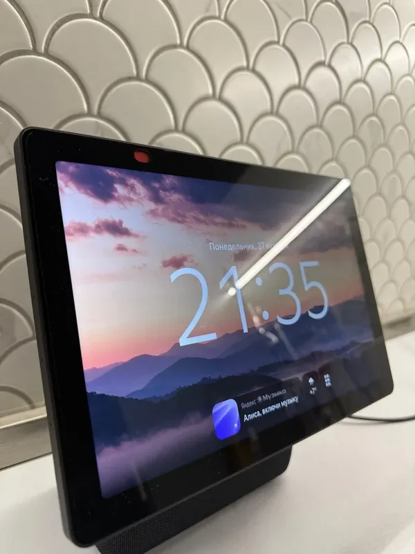 Защитная пленка на экран умной колонки — для Яндекс Станции, SberPortal, Xiaomi Smart Display - миниатюра 4