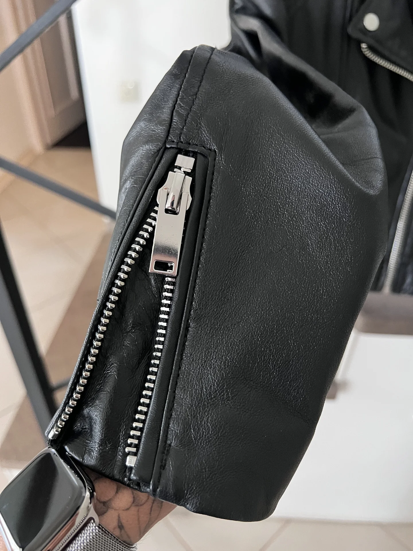 Куртка натуральная кожа Zara - миниатюра 3