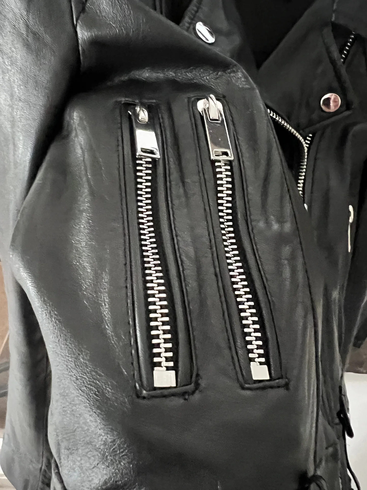 Куртка натуральная кожа Zara - миниатюра 5