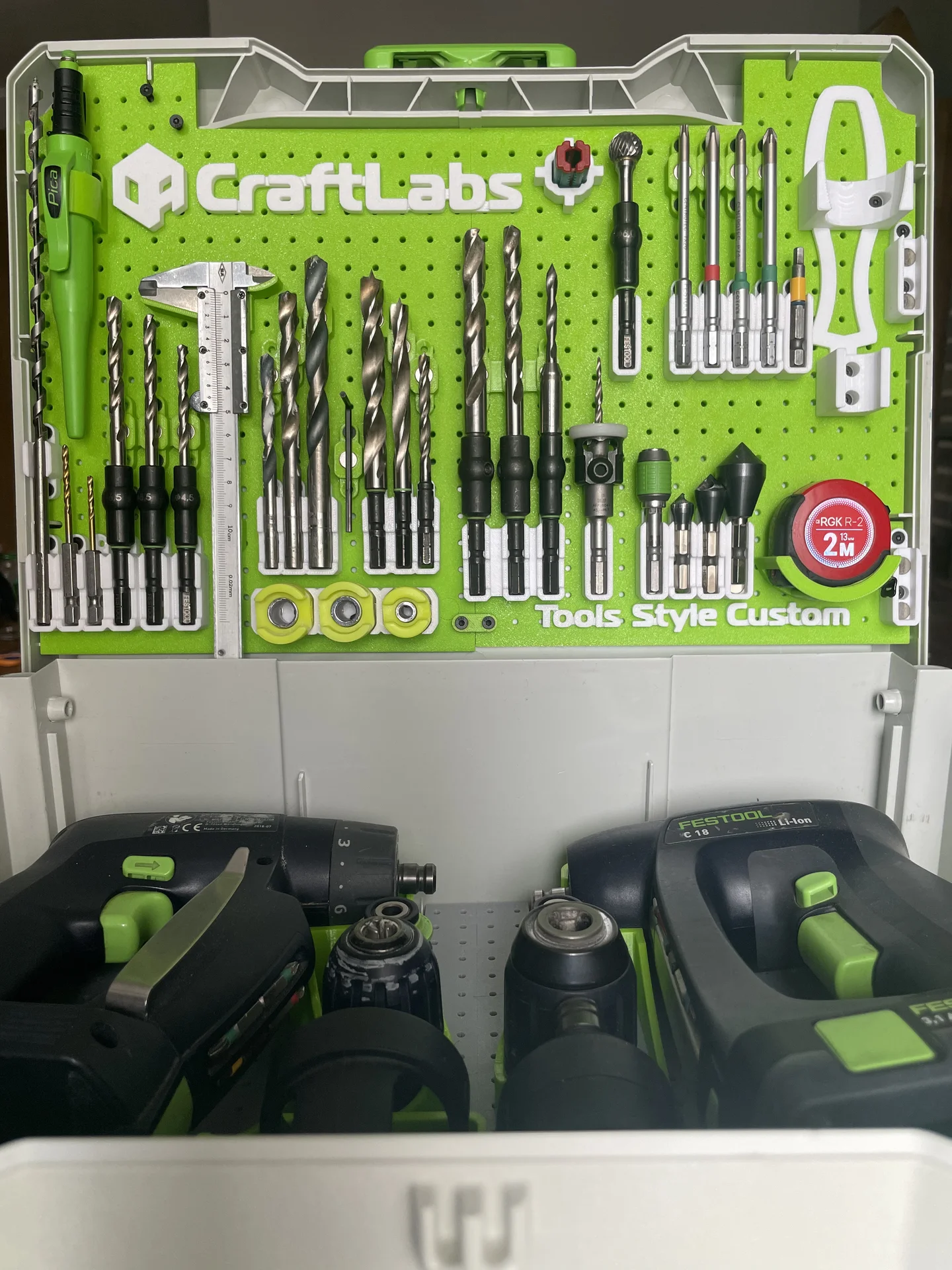 Ложементы крепления бит свёрл на крышку Festool - изображение 1