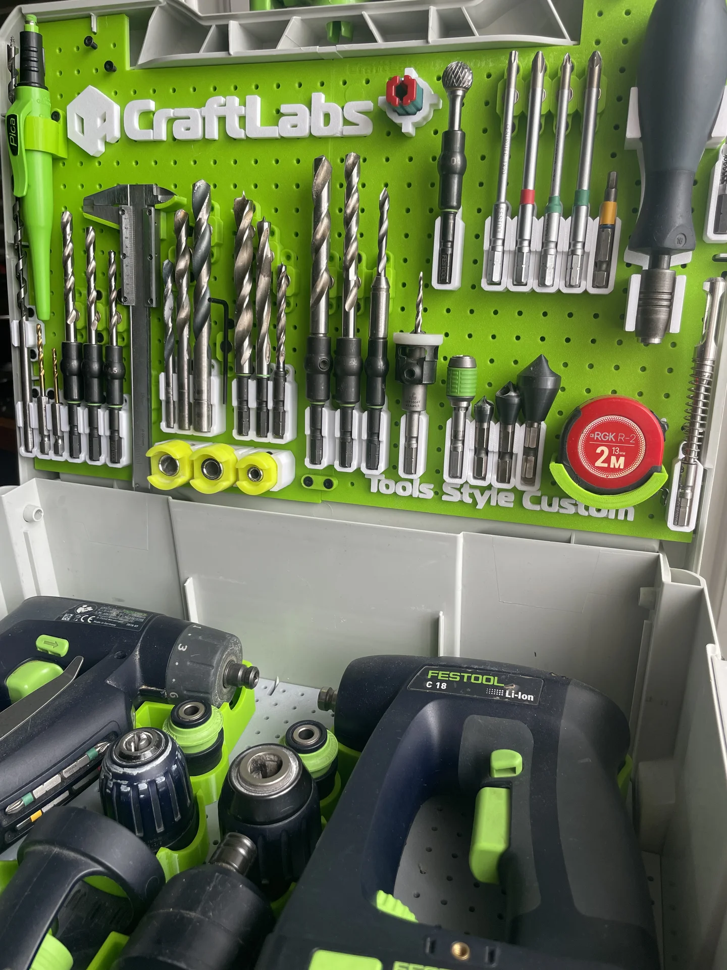 Ложементы крепления бит свёрл на крышку Festool - миниатюра 3