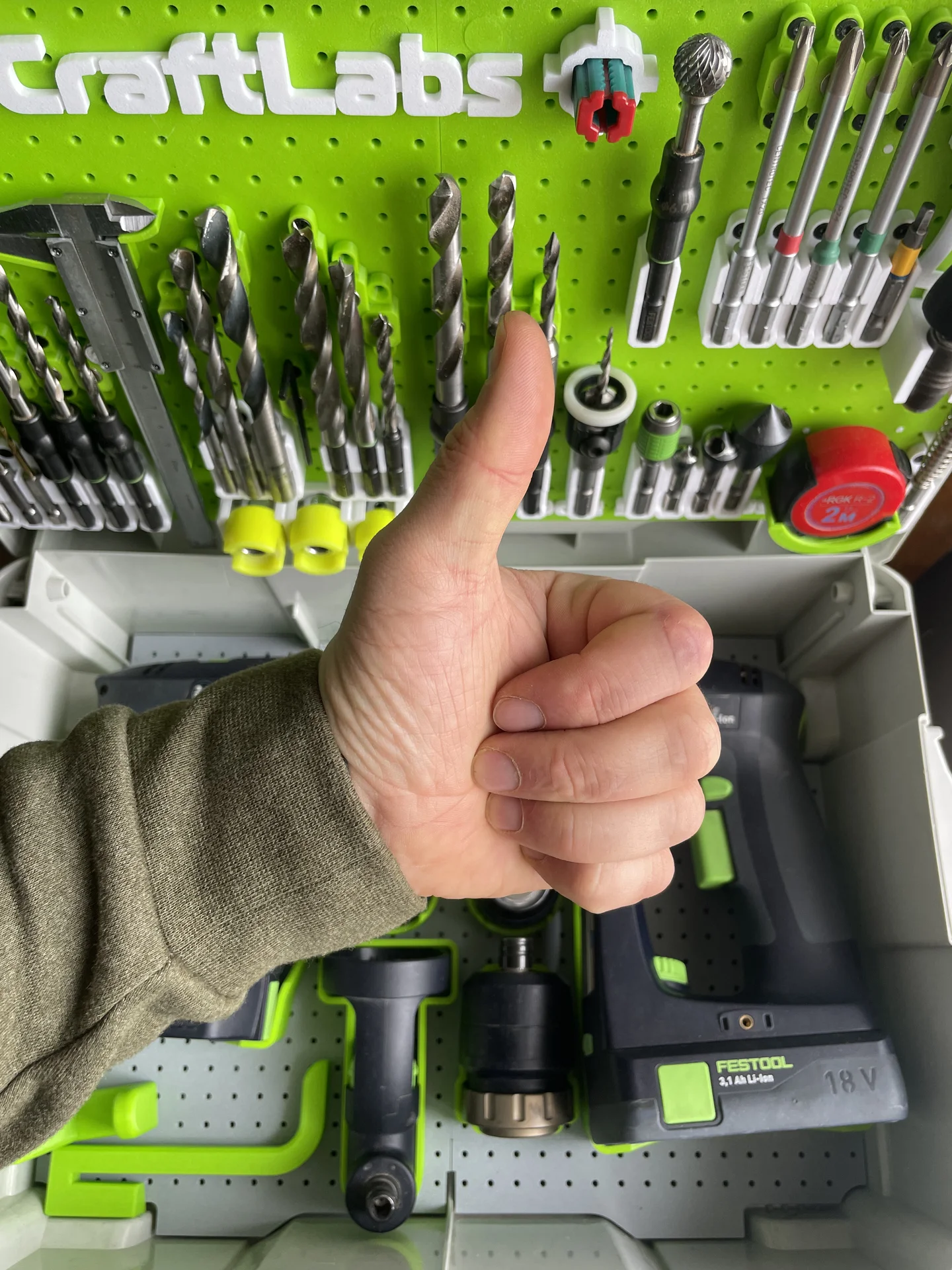 Ложементы крепления бит свёрл на крышку Festool - миниатюра 4