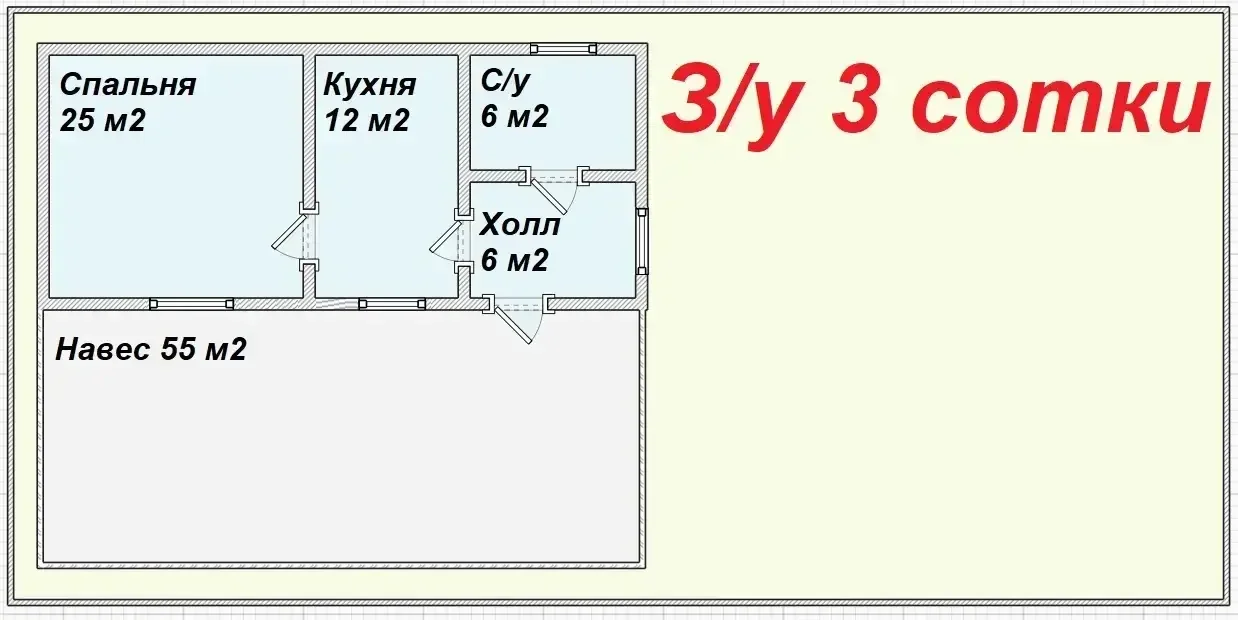 Дом 40м2 - изображение 1