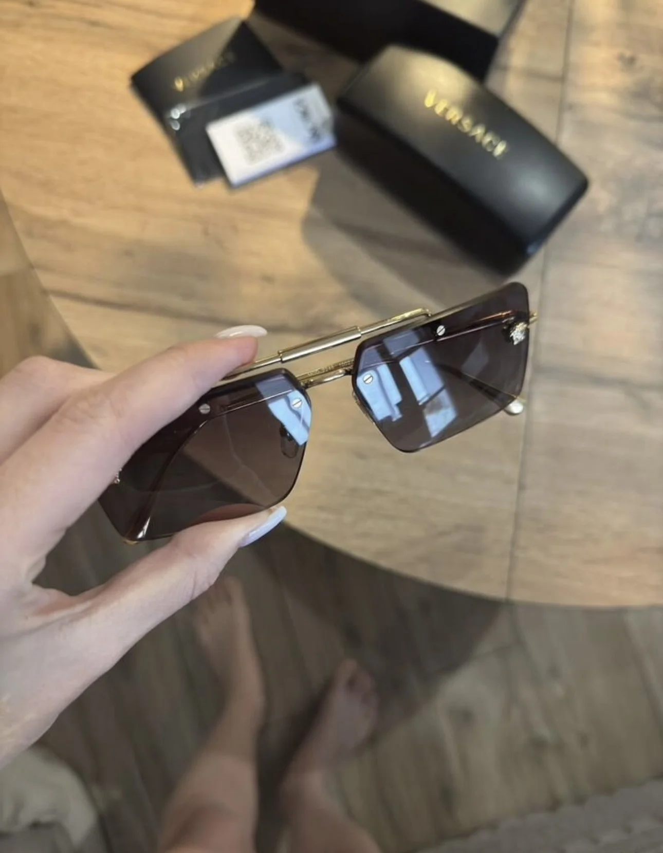 Очки солнцезащитные Versace унисекс - миниатюра 4
