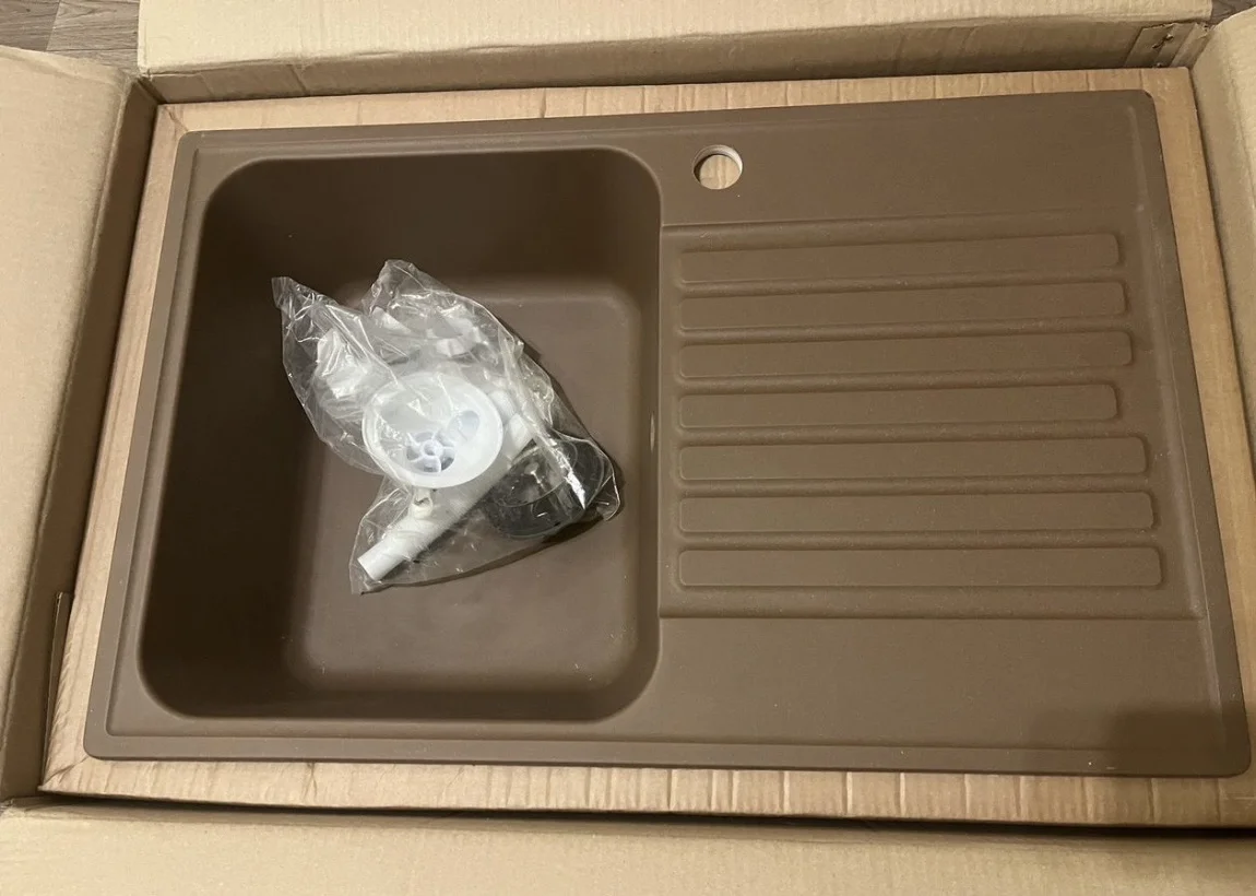 Кухонная мойкм LEX geneva 740 chocolate - миниатюра 2