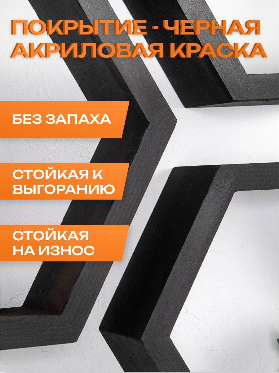 Полки соты настенные навесные - миниатюра 9