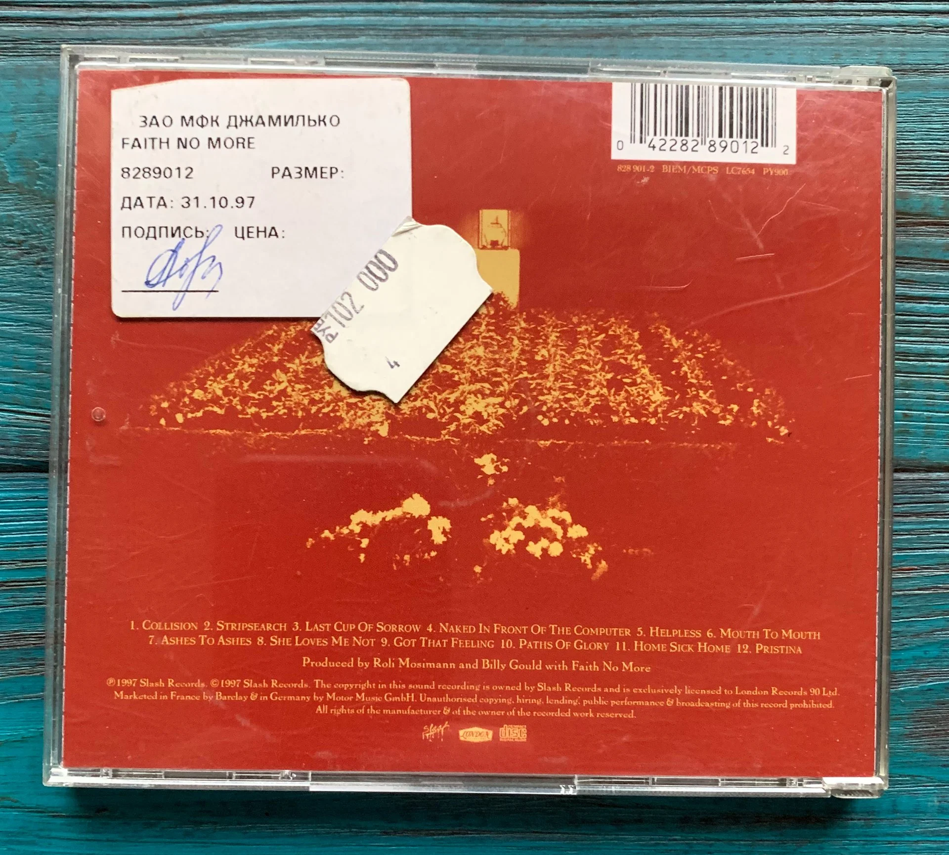 FAITH NO MORE – Album of the Year, 1997 CD - миниатюра 4