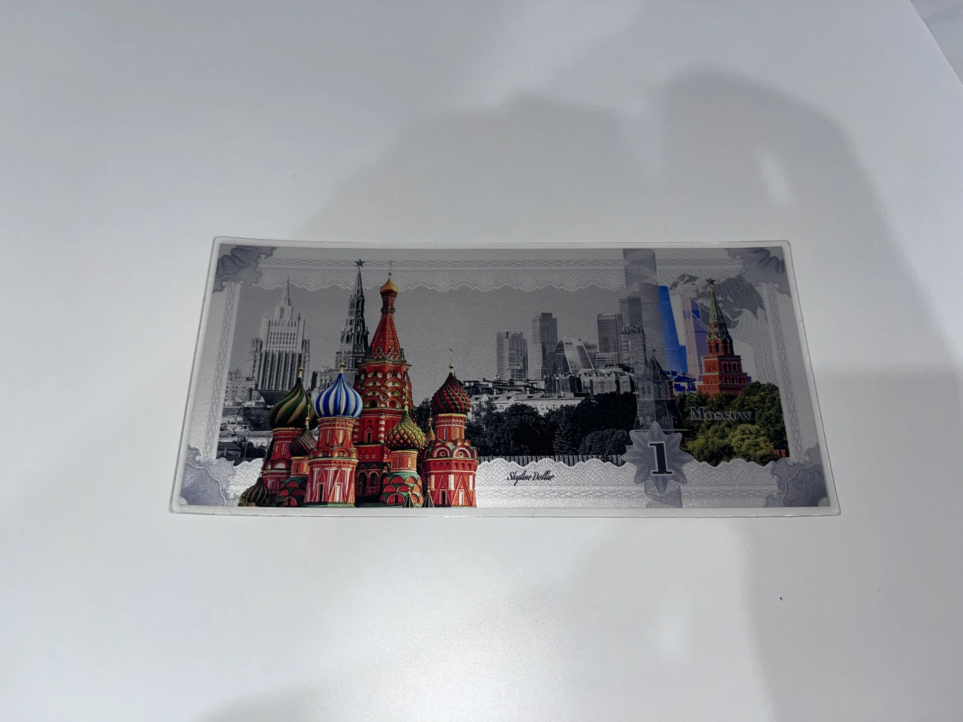 Серебряная монета купюра Москва Skyline Dollars - миниатюра 3
