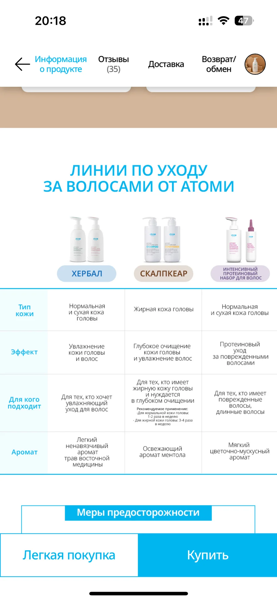 Кондиционер для волос Atomy Herbal - миниатюра 4