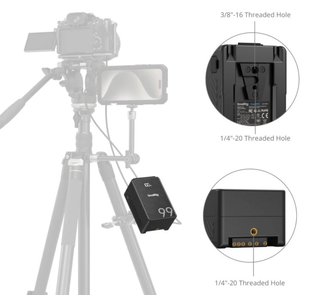 Аккумулятор SmallRig VB99 SE Mini V-Mount - миниатюра 9