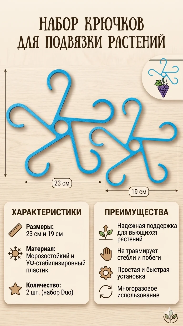 Набор крючком для подвязки растений - изображение 1