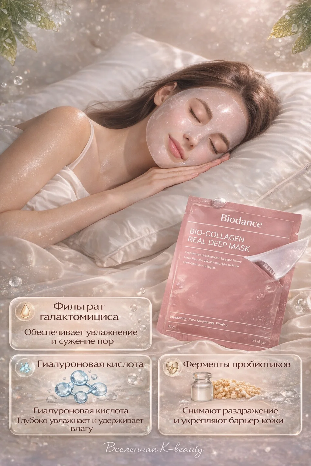 Маска для лица Biodance Bio Collagen Real Deep - миниатюра 2