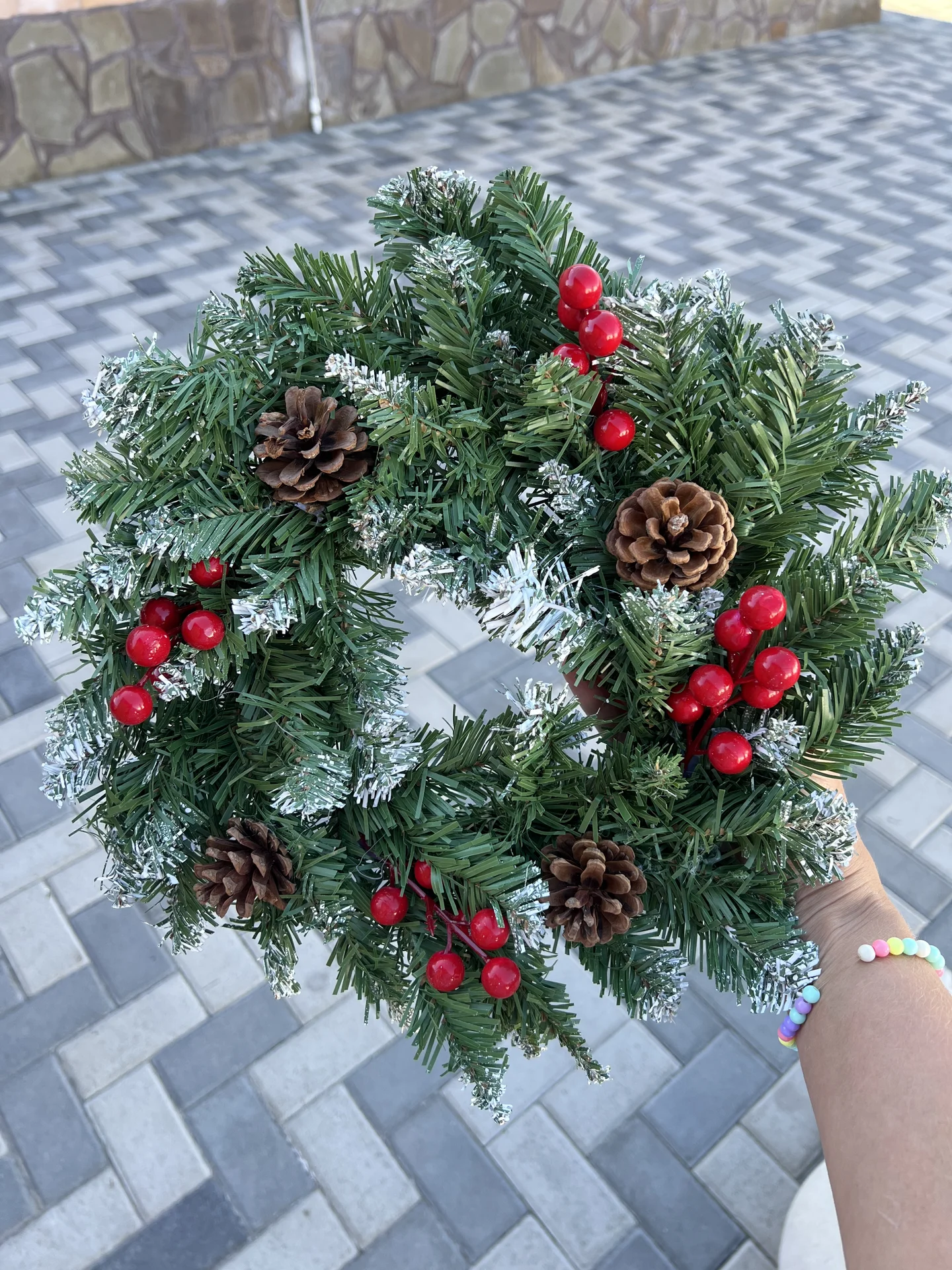 новогодний венок на дверь - миниатюра 2