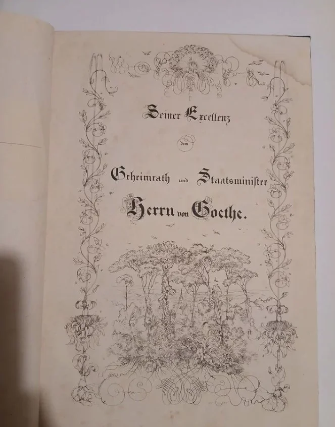 Старая книга (1829 г) на немецком с иллюстрациями на каждой странице - миниатюра 2
