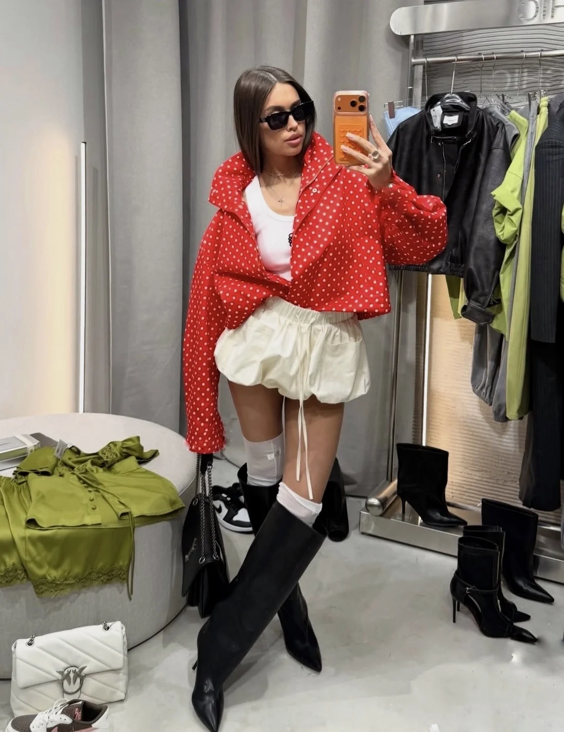 Куртка ветровка в горох Корея W - изображение 1