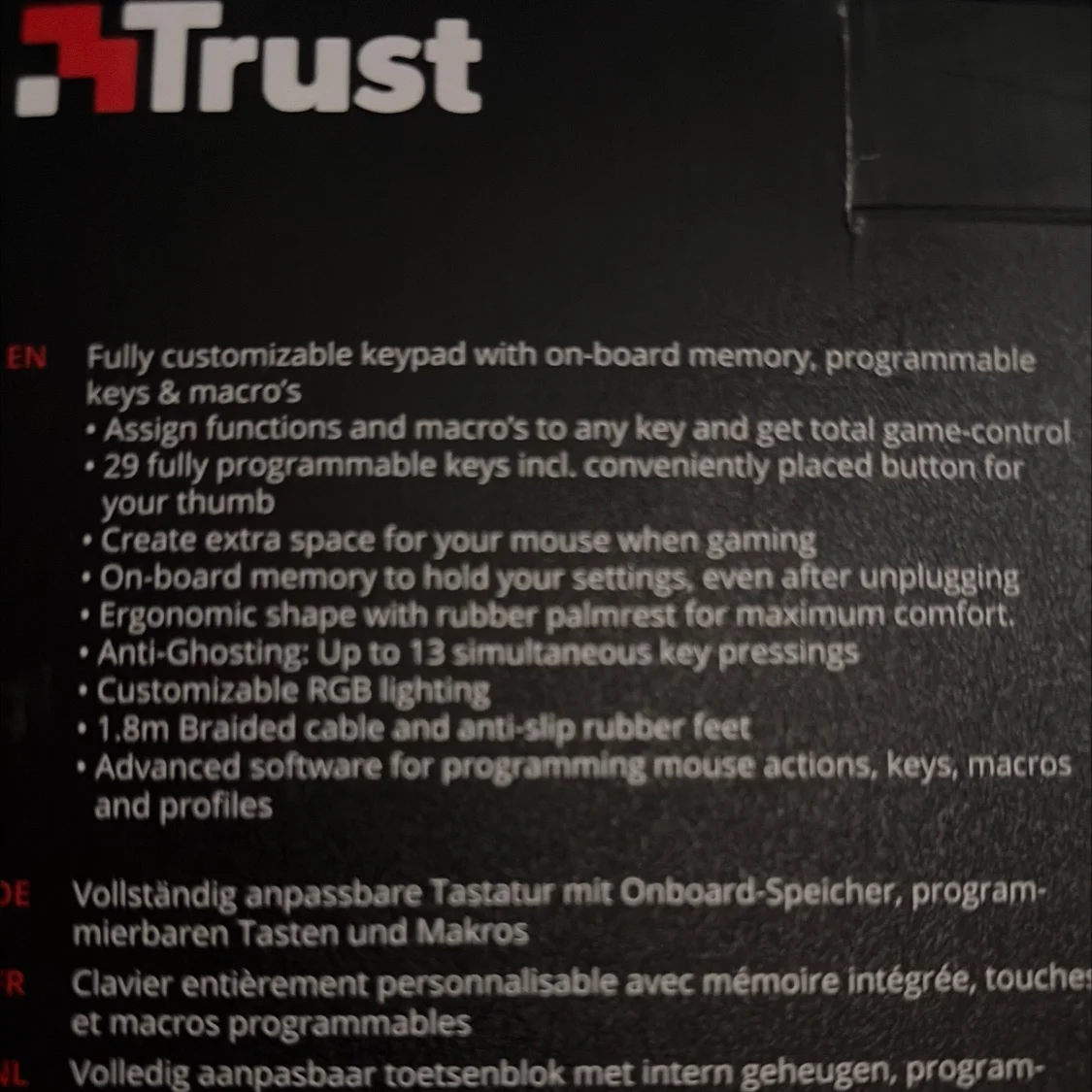 Игровая клавиатура trust (дополнительная) - миниатюра 3