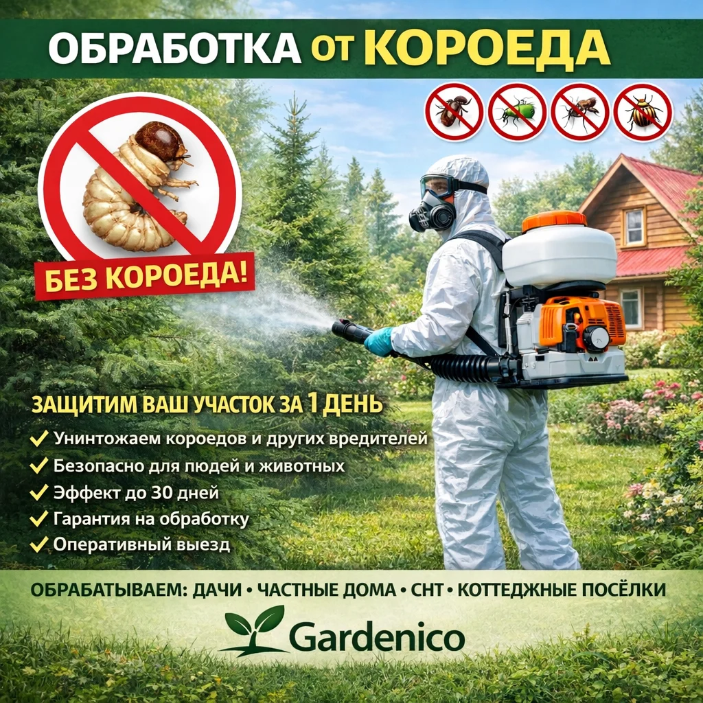 Обработка от клещей, короедов, комаров, тли - миниатюра 2