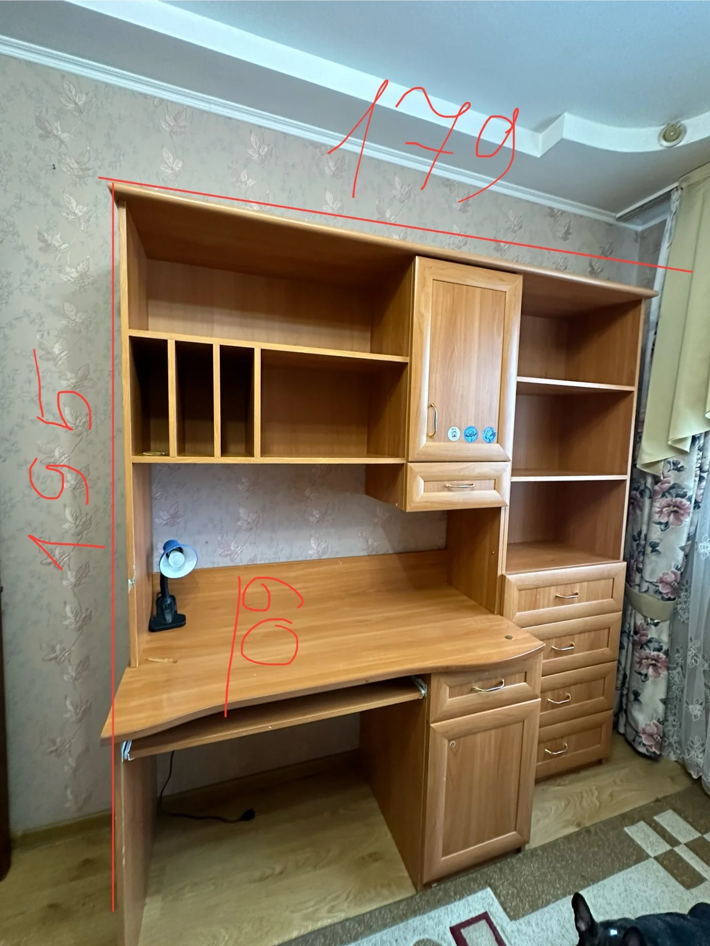 Стол письменный со шкафом - миниатюра 2