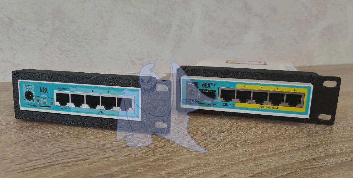 Крепление роутера Mikrotik hap / hex в стойку 19 - миниатюра 3