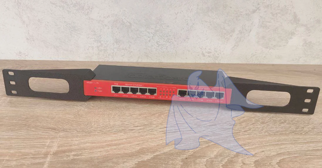 Крепление роутера Mikrotik hap / hex в стойку 19 - миниатюра 4