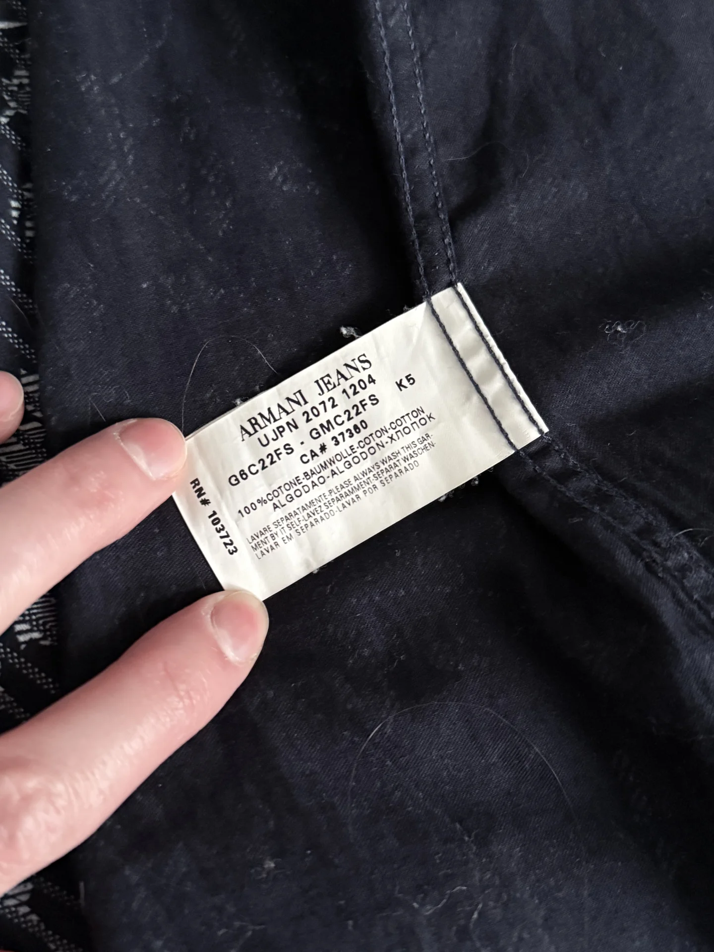 Рубашка Armani Jeans (винтаж, оригинал) - миниатюра 2