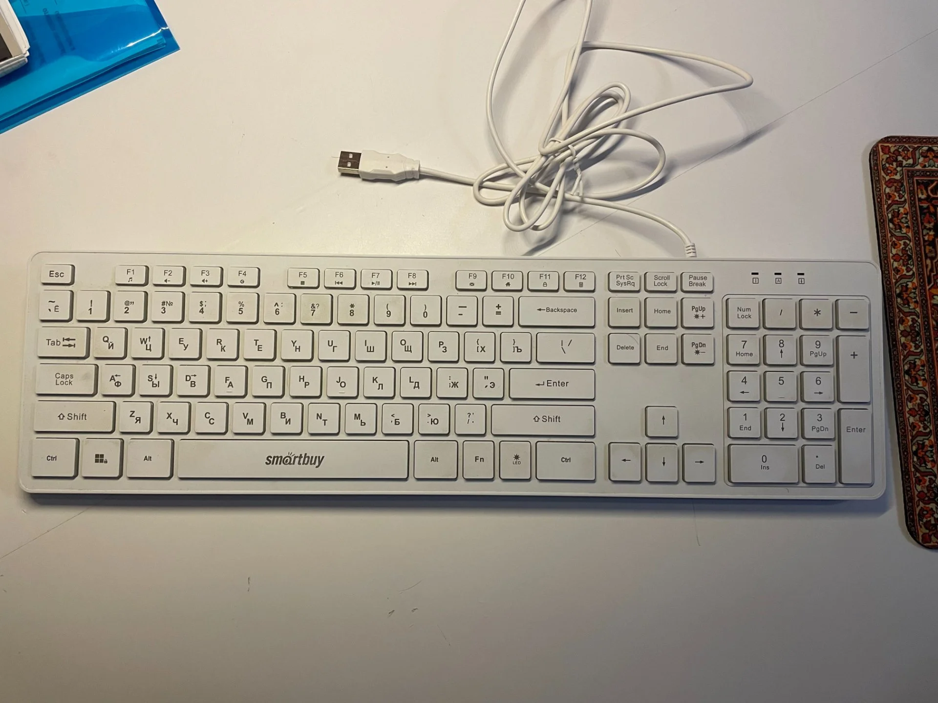 Клавиатура Smartbuy SBK-305U-W низкопрофильная - изображение 1