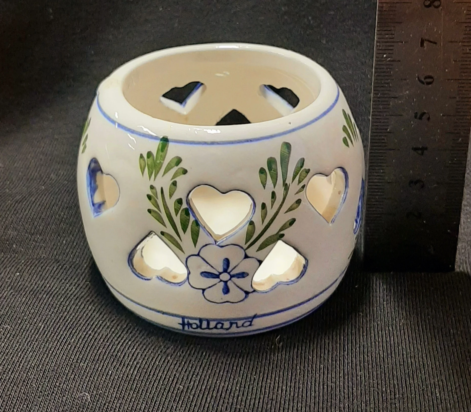 Подсвечник шар из делфтского фарфора/фаянса - миниатюра 2