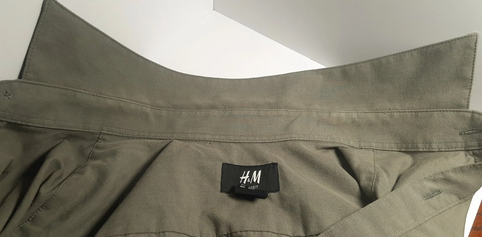Рубашка хаки H&M на мальчика - миниатюра 5