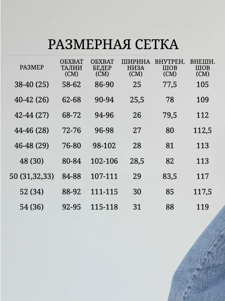 Джинсы женские палаццо голубые - миниатюра 6