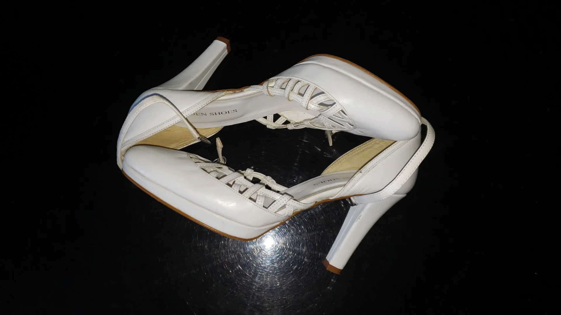 Свадебные белые туфли eden shoes - миниатюра 3