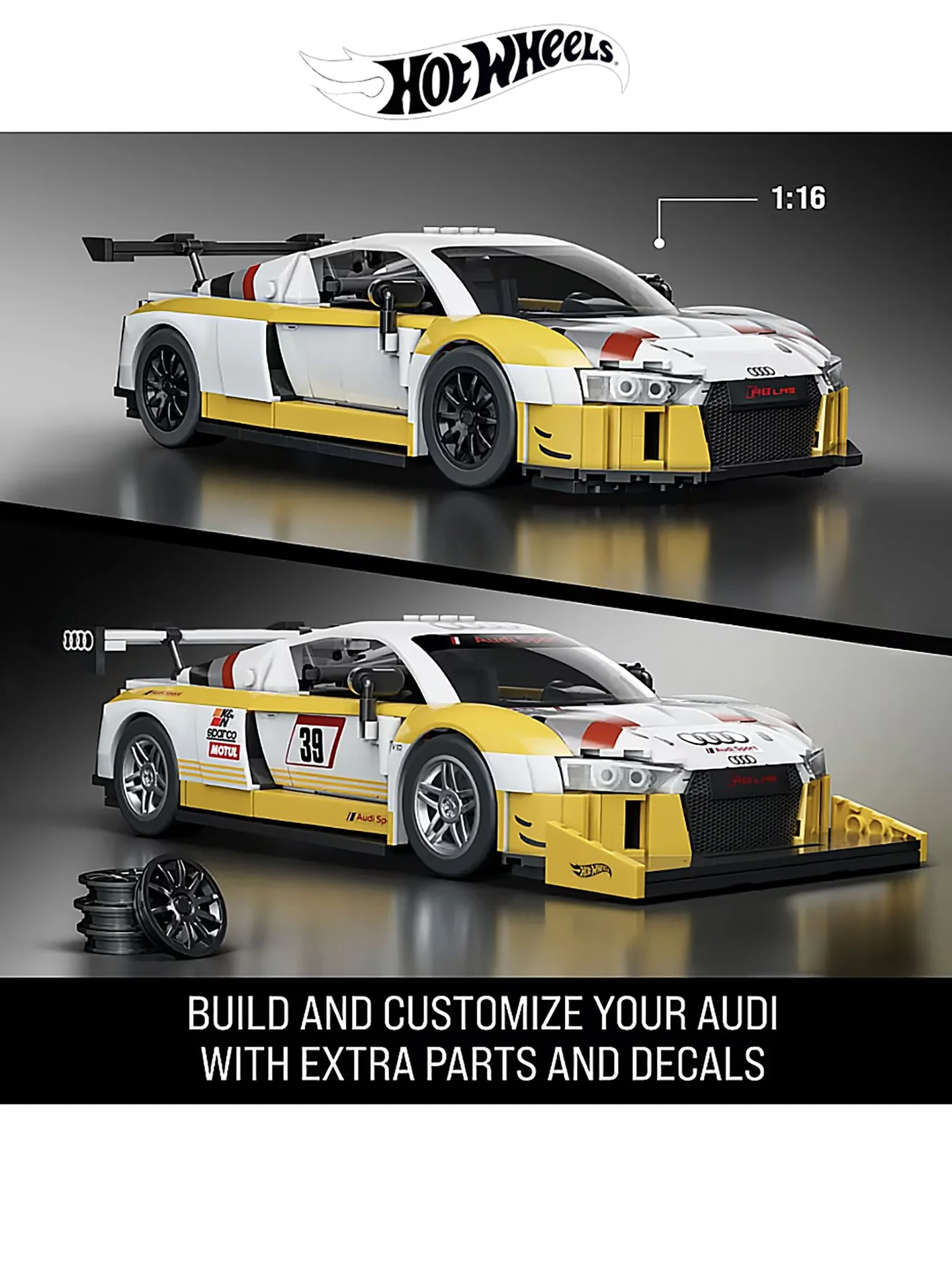 Hot Wheels Brick Shop Mattel Audi R8 - миниатюра 2