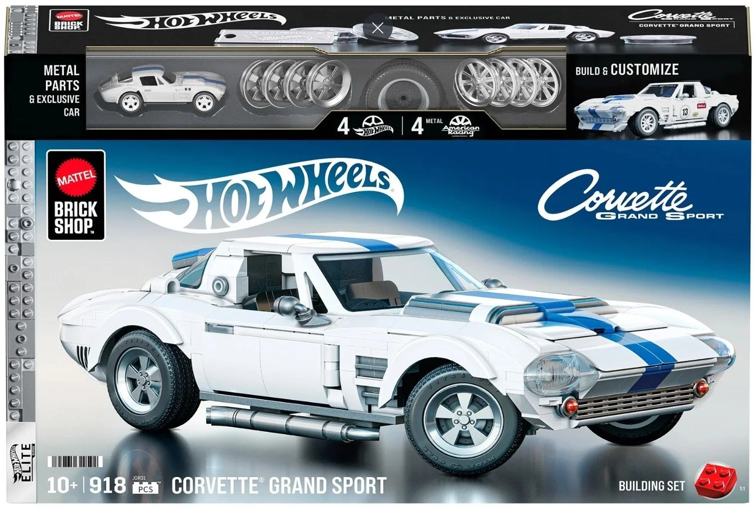 Hot Wheels Mattel Brick Shop Corvette GS 1:16 - изображение 1