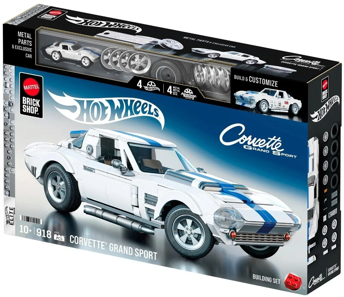 Hot Wheels Mattel Brick Shop Corvette GS 1:16 - миниатюра 2