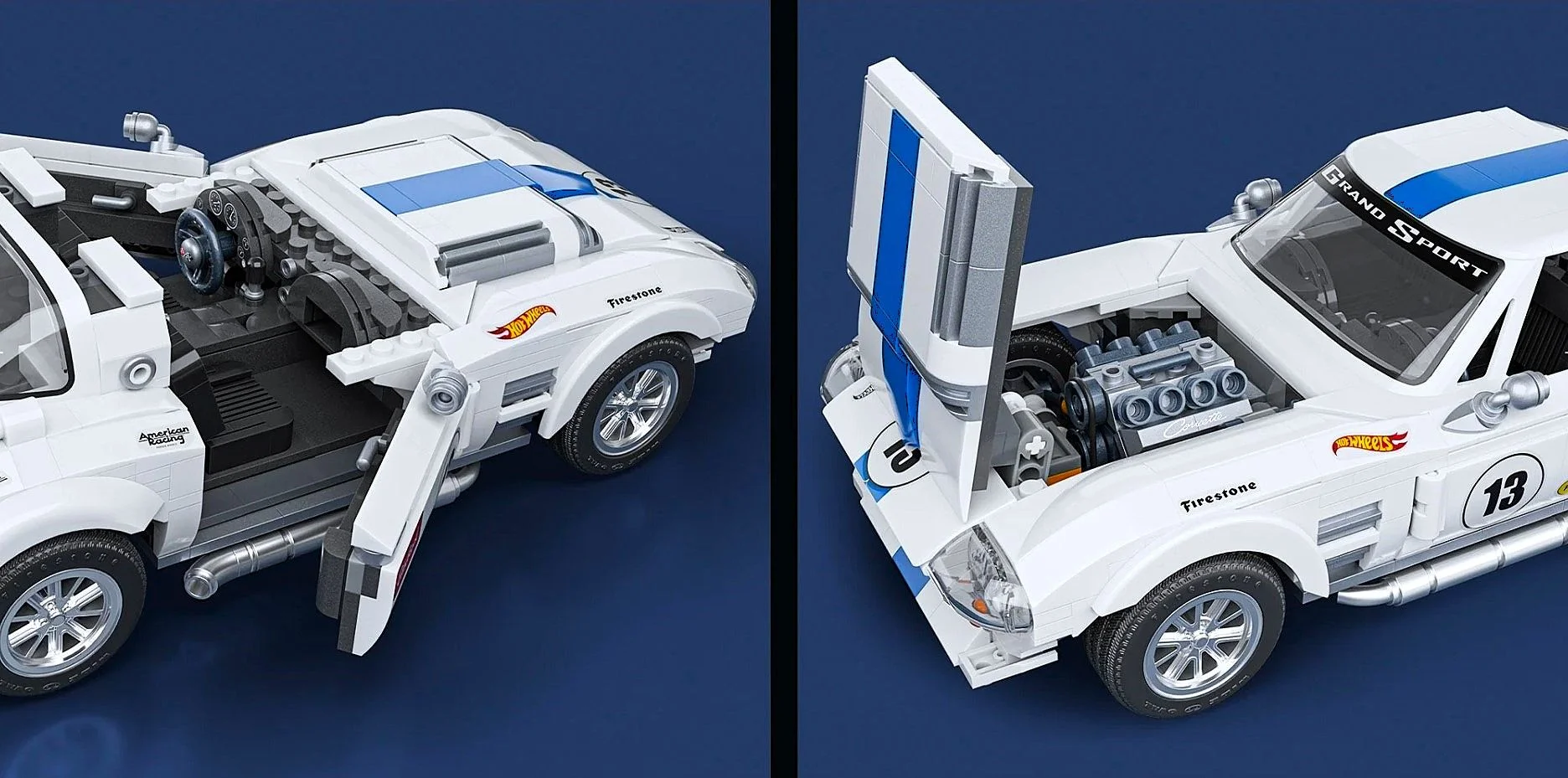 Hot Wheels Mattel Brick Shop Corvette GS 1:16 - миниатюра 8