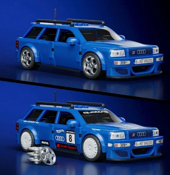 Hot Wheels Mattel Brick Shop Audi RS2 1:32 - миниатюра 5