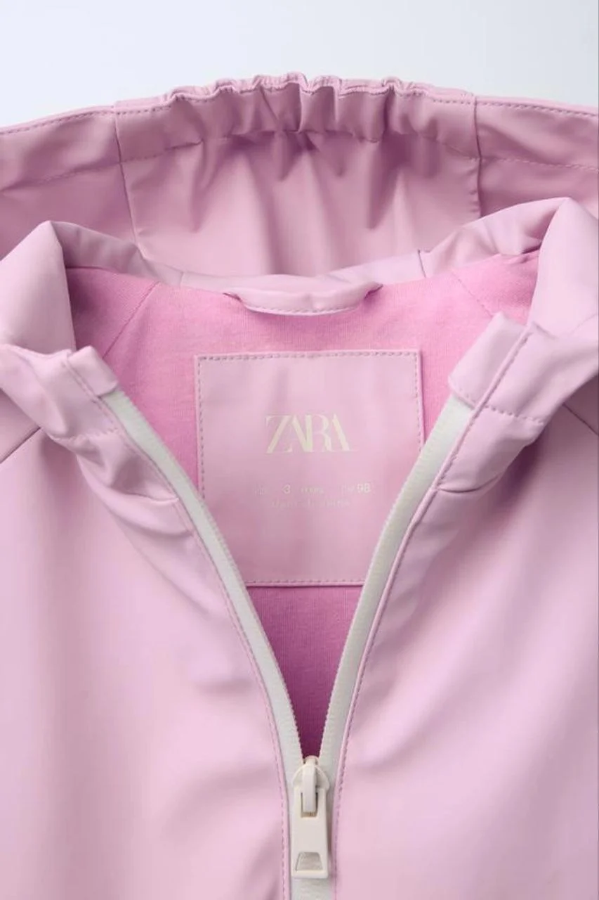 Куртка дождевик zara для девочки - миниатюра 3