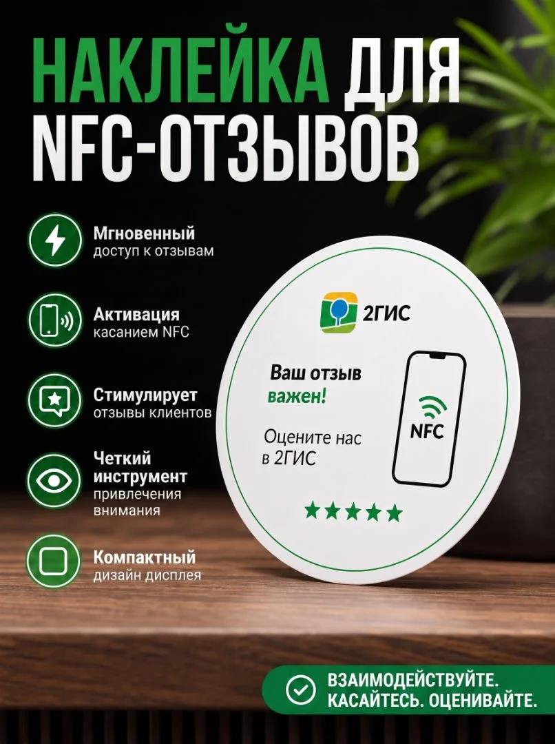 NFC Стикер Для Отзывов (Повышение Отзывов) - миниатюра 2