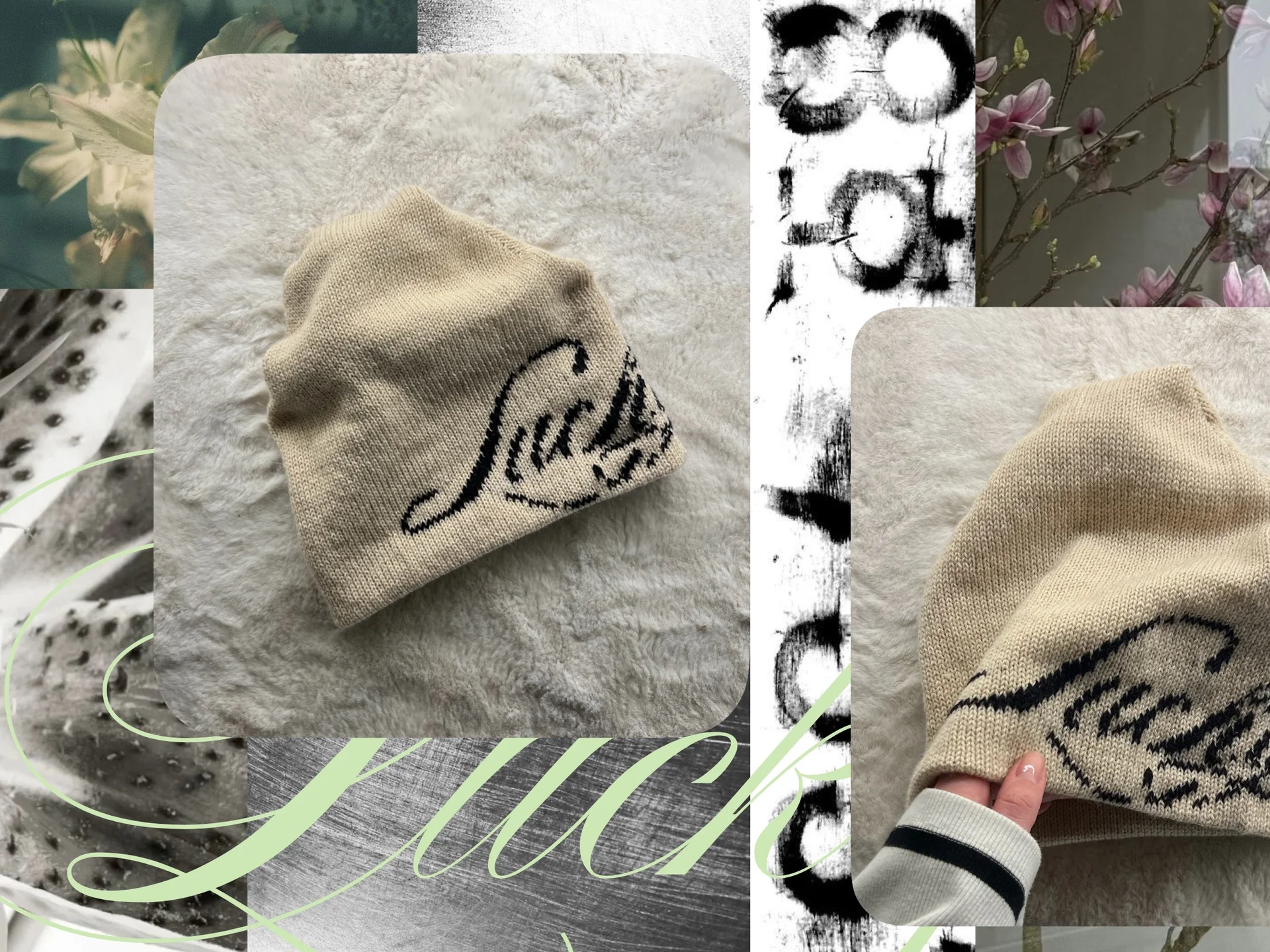 Шапка с вышивкой «Lucky» - изображение 1
