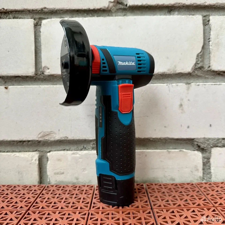 Мини УШМ болгарка Makita 2 аккумулятора 12V Новая - миниатюра 3