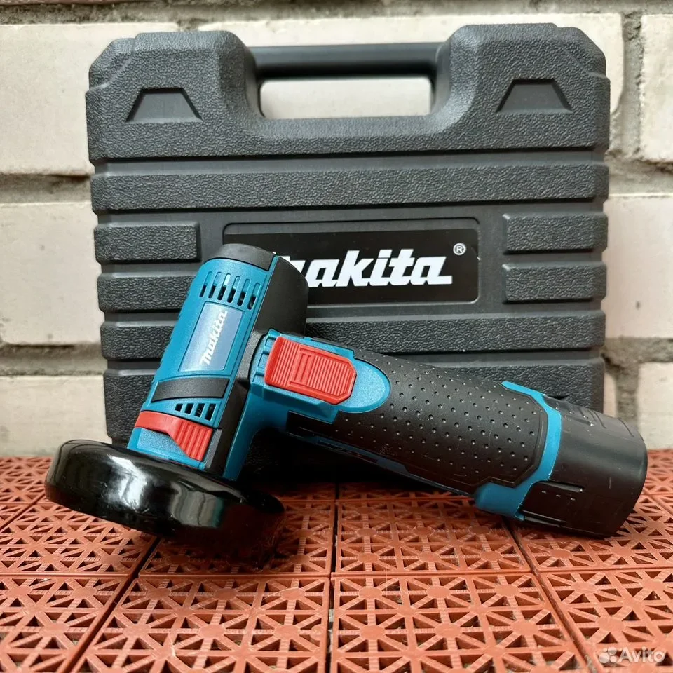 Мини УШМ болгарка Makita 2 аккумулятора 12V Новая - миниатюра 5