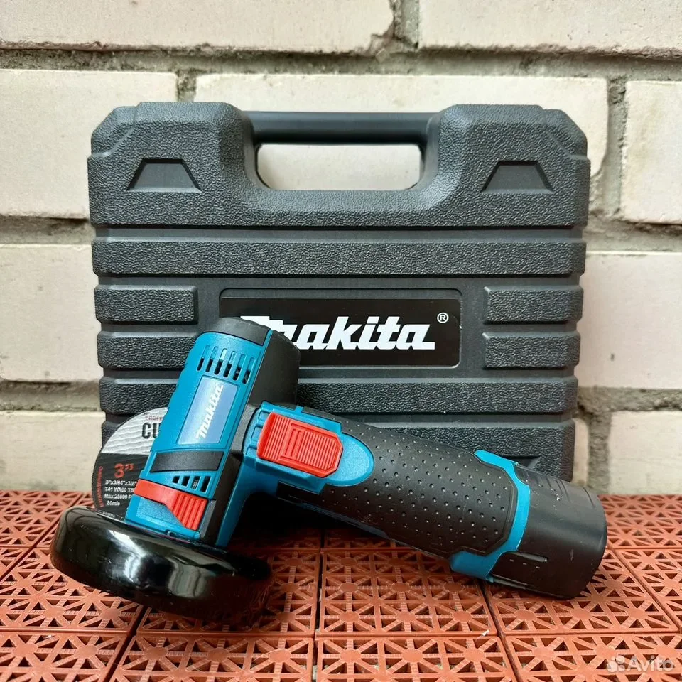 Мини УШМ болгарка Makita 2 аккумулятора 12V Новая - миниатюра 7