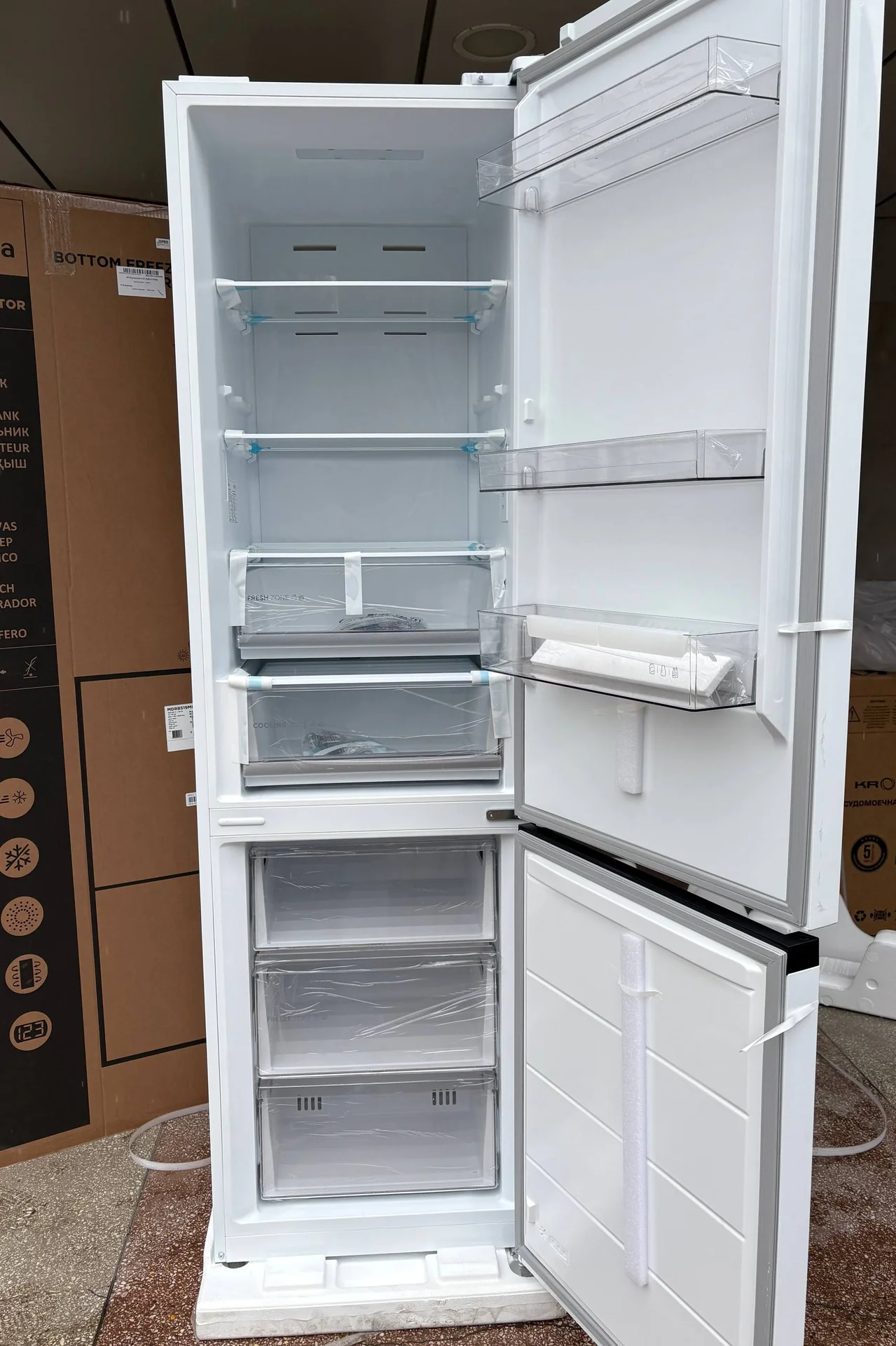 Холодильник Midea иверторный супертихий - миниатюра 4
