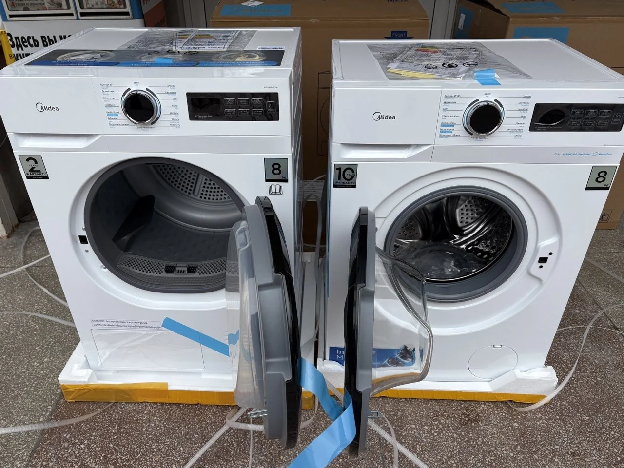 Комплект Midea стиральная и сушильная машина - миниатюра 3