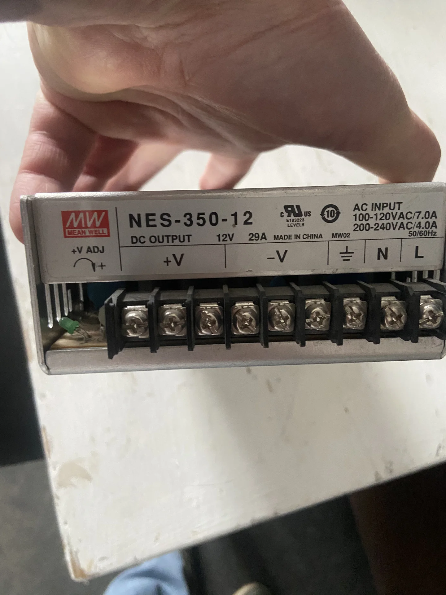 импульсный источник питания Mean Well NES-350-12. - миниатюра 2