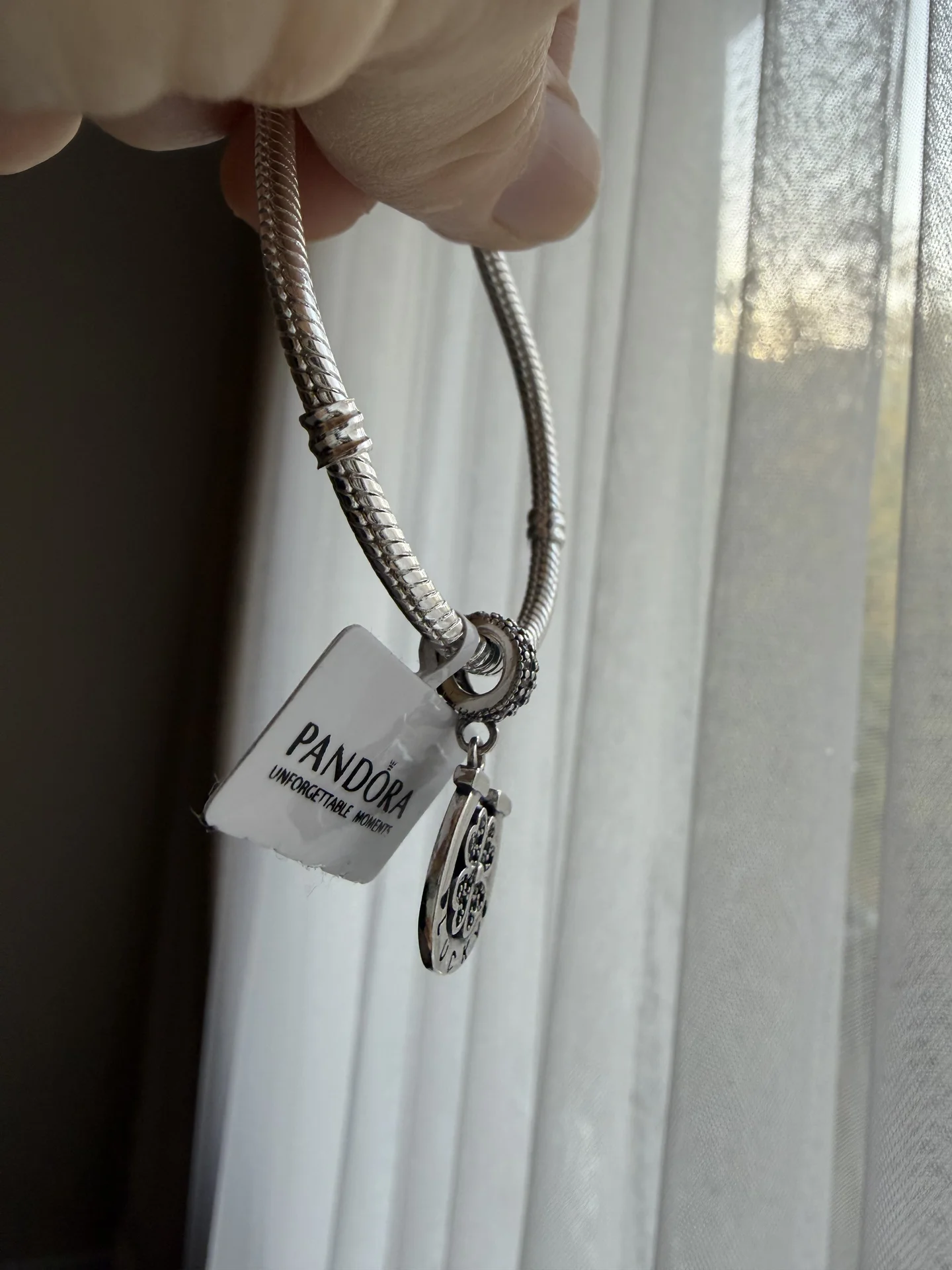 Шарм pandora новый серебро 925 подкова клевер - миниатюра 7