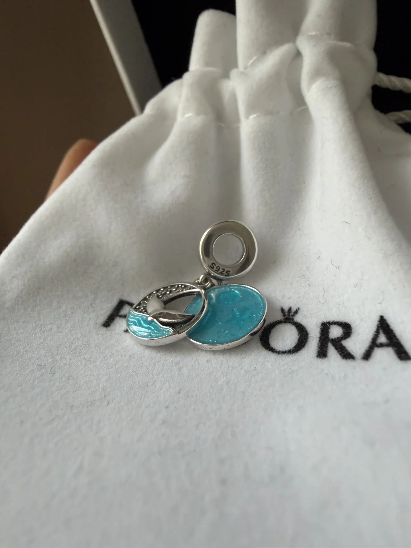 Pandora шарм новый серебро океан море голубой - изображение 1