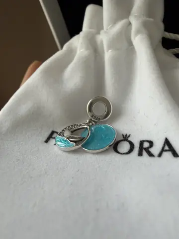 Pandora шарм новый серебро океан море голубой
