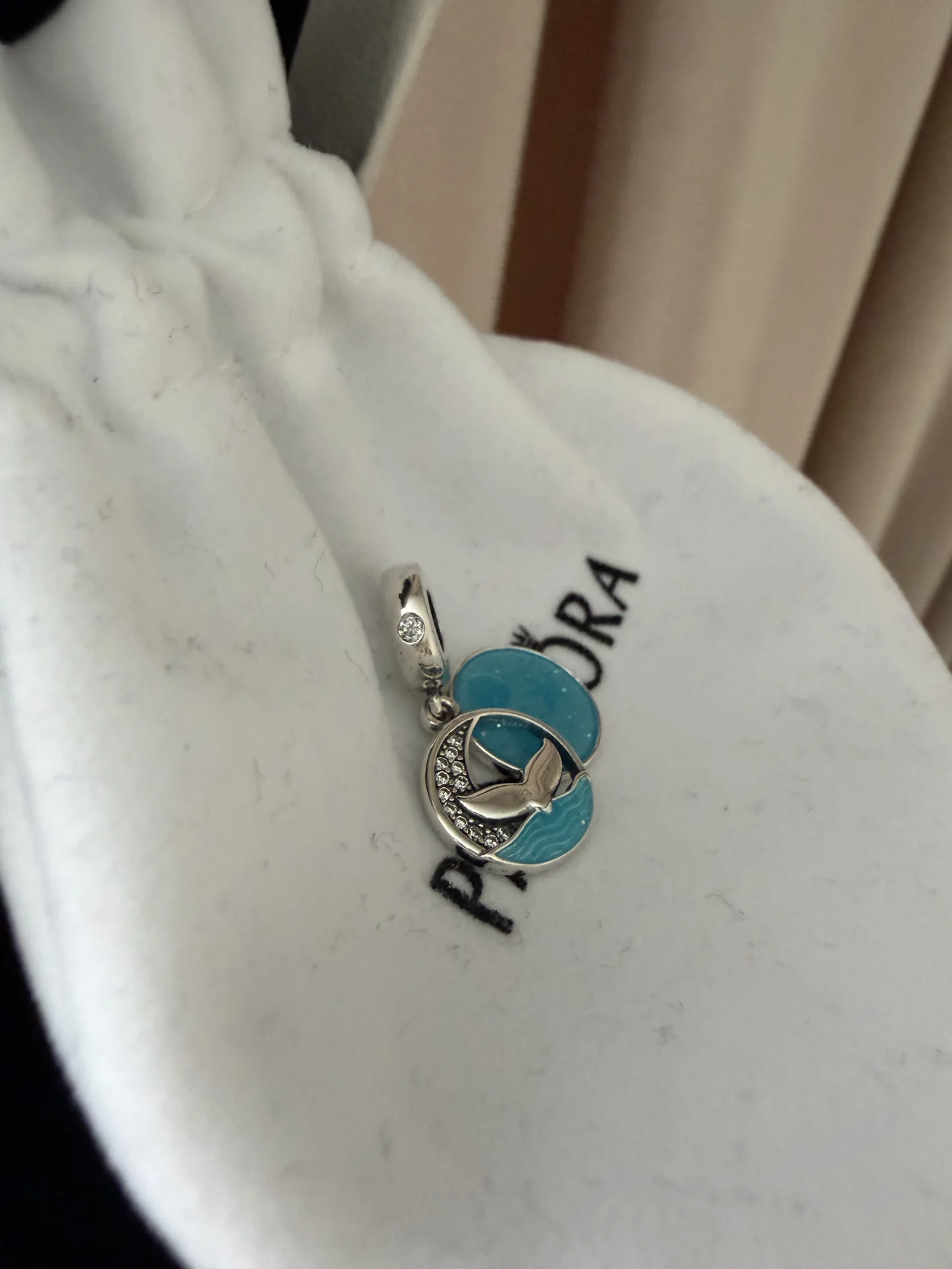 Pandora шарм новый серебро океан море голубой - миниатюра 2